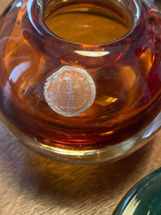 Prespapier birotica din sticla de Murano depozitare agrafe obiecte