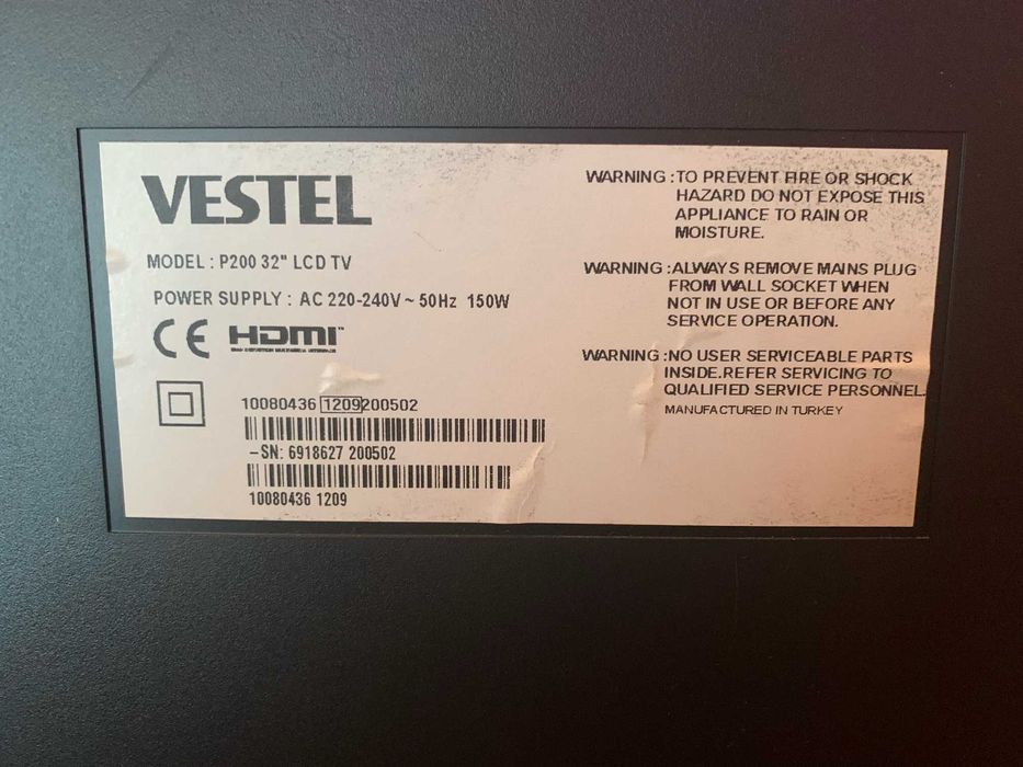 VESTEL LCD TV 32" в отличном состоянии.