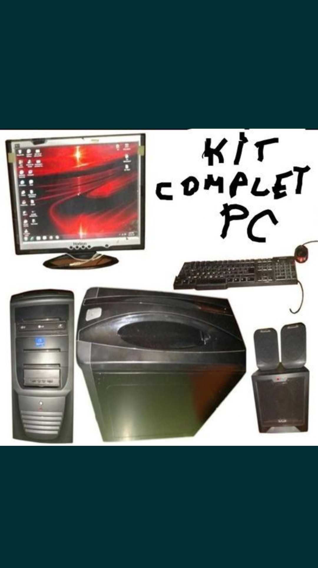 Kit Complet-PC: Sistem+Monitor+Boxe+Suboofer, functionale