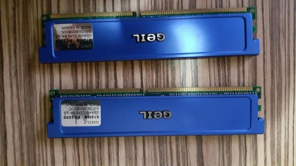 Kit dual Chanel GEIL 2×512 MB DDR1 400 MHZ pc3200