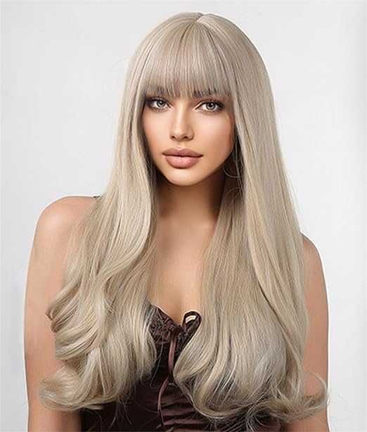 Перлено руса перука с бретон