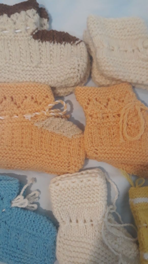 Плетени терлички за бебета-нови