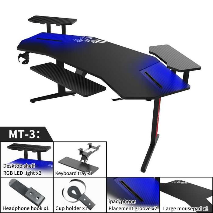 Cтудийный стол в форме крыла RGB с подставкой