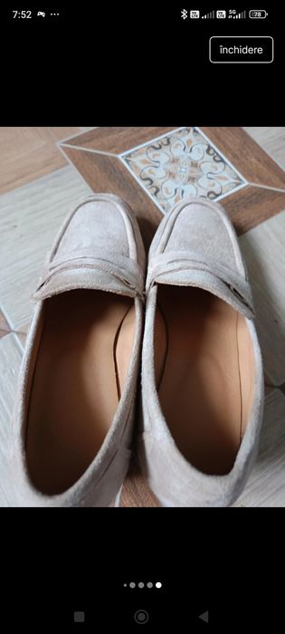 Pantofi din piele întoarsă