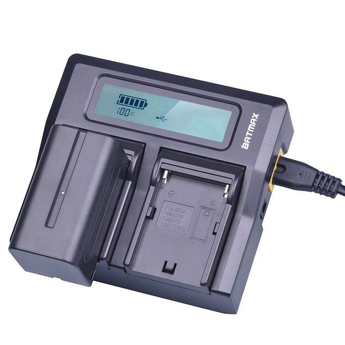 Set 2 acumulatori NP-F750 5200mAh + incarcator dublu SONY NP-F750 F770