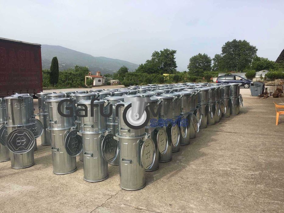 Метална кофа за смет тип ”Мева” - поцинкована, здрава и устойчива