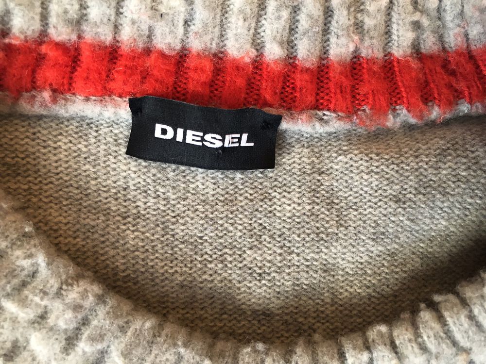 80% вълнa Diesel K-Casy Wool Blend Textured Pullover мъжки пуловер - L