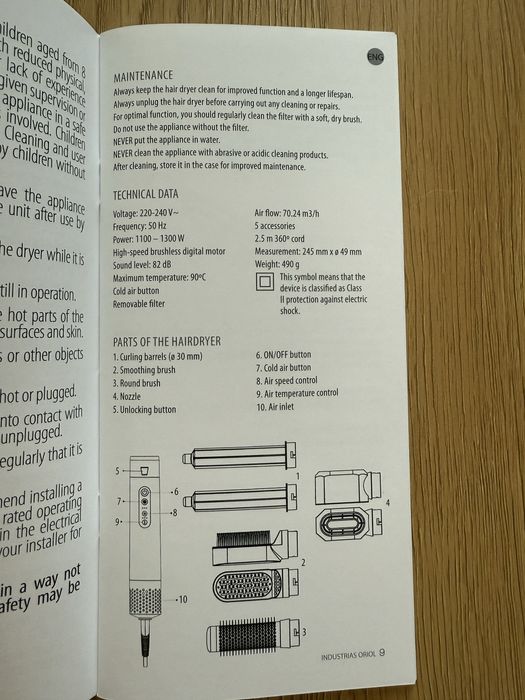 Uscator de par tip Dyson Airwrap