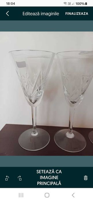 Set vin 6 pahare Cristal