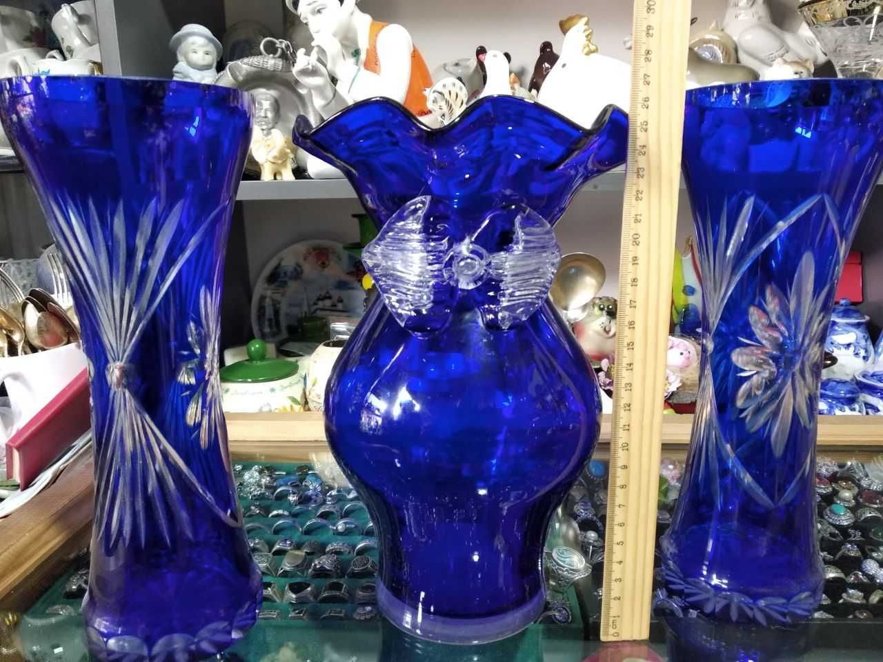 Кобальтовая синяя ваза