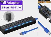 USB хаб 7 портов - USB3.0 + питание