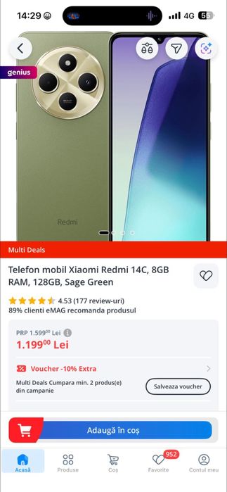 Xiaomi Redmi 14C 128gb 8gb RAM NOU FULLBOX