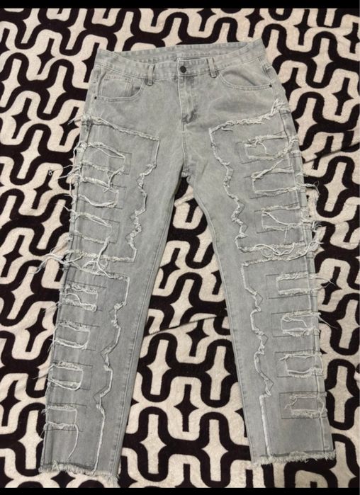 Blugi gri XL 40 denim marimea Unisex