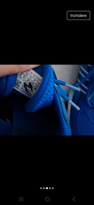 Adidasi Zeno culore Bluebird cu linii albe marime 38.5