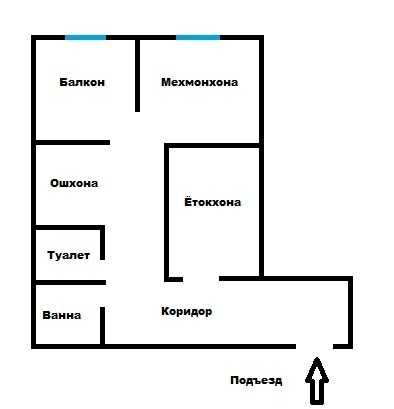 Срочно Юнусобод (Чинобод) 48.8 кв м ли квартира сотилади