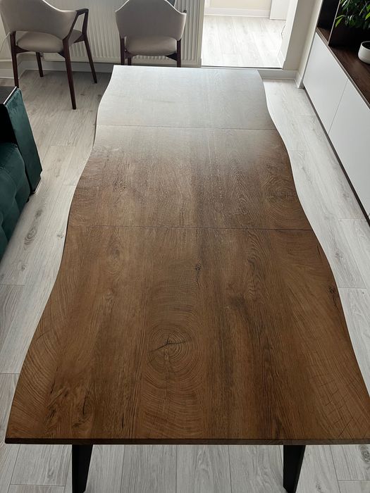 Masa extensibilă solidă, stejar natural, 120/180x80 cm