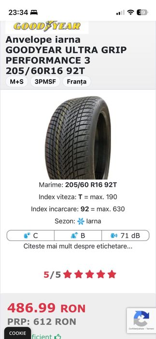 Cauciucuri iarna 205/60/16