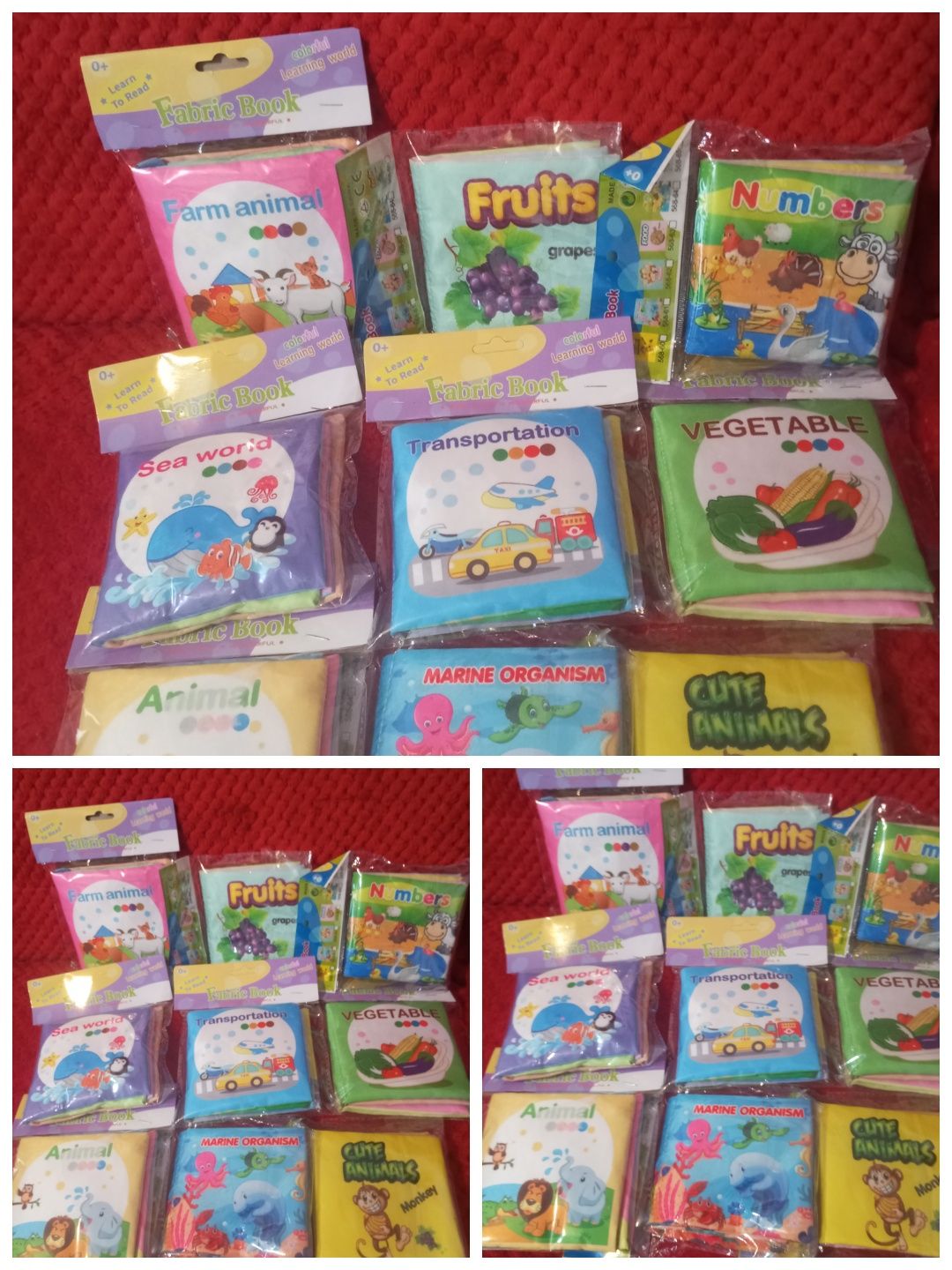 Set cărți textile bebeluși