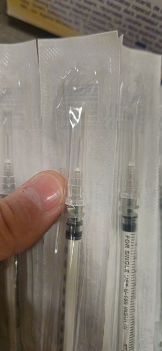 Set seringi 1ml cu ac detașabil insulina