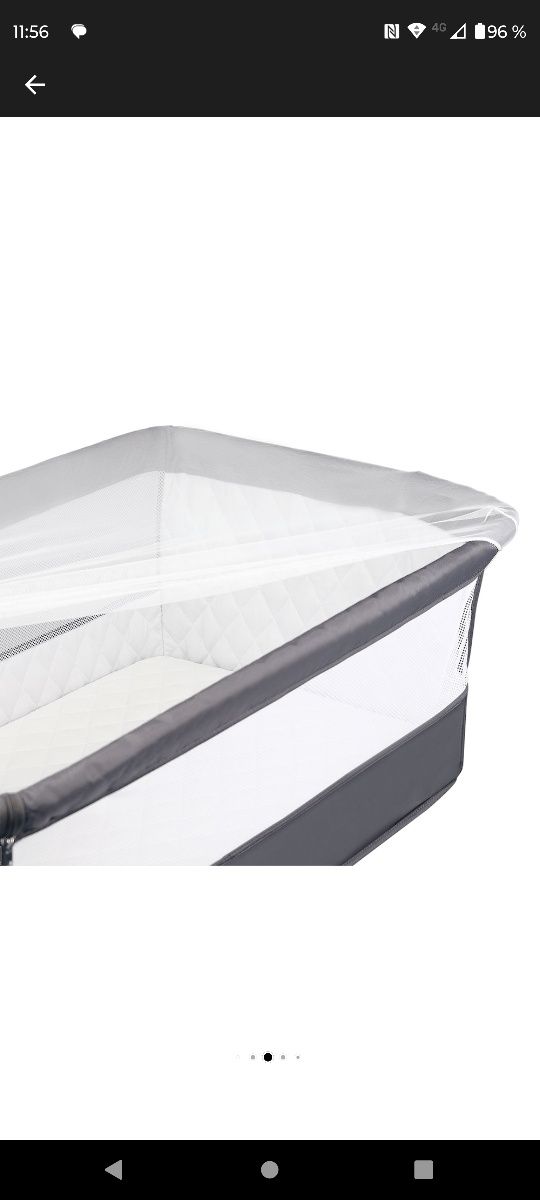 Patut 2 in 1 Lionelo Co-Sleeper Theo, Gri inchis