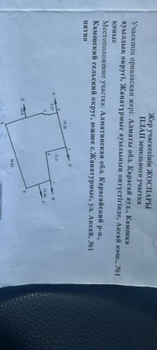 Земельный участок в Алматинской обл