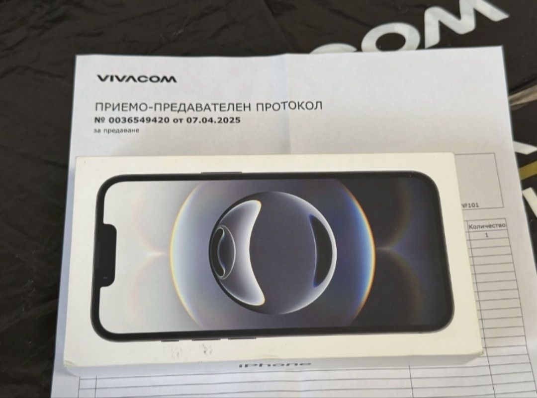 КАТО НОВ 128GB iPhone 16e wallet Гаранция от Vivacom до 2027 Black