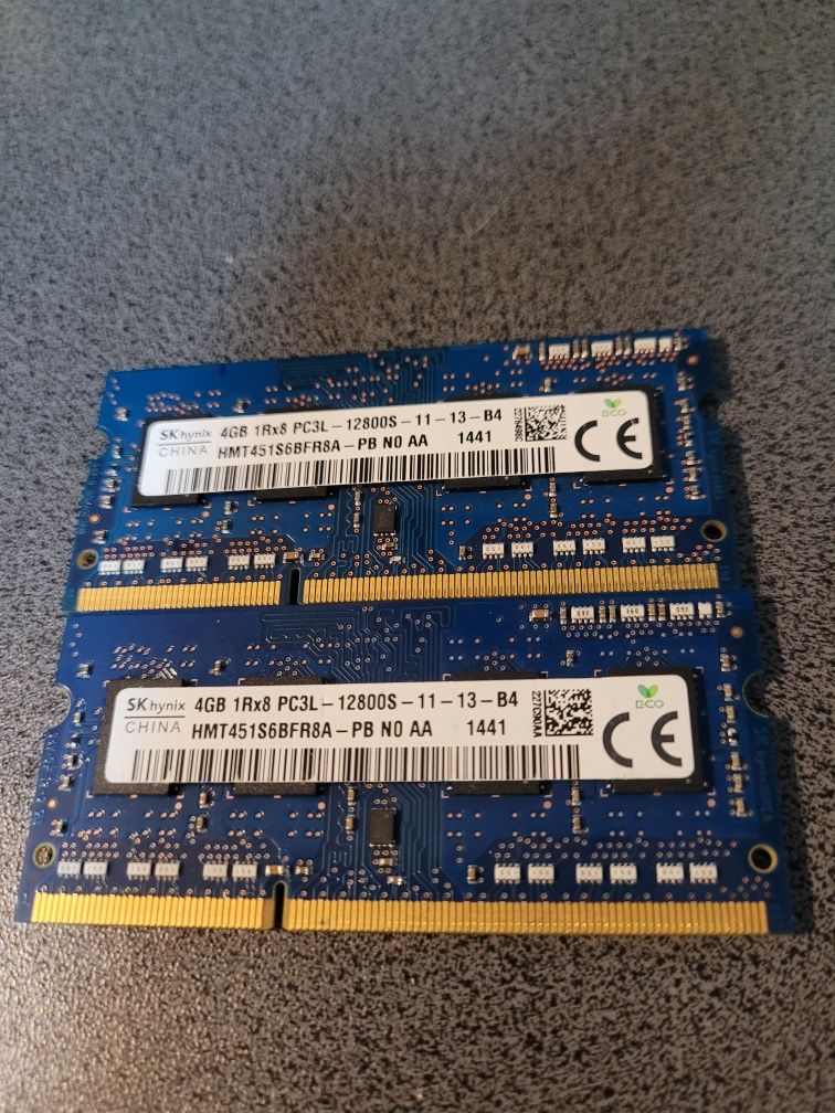 2 memorii RAM 4gb HYNIX de laptop DDR3, PC3L, 12800S