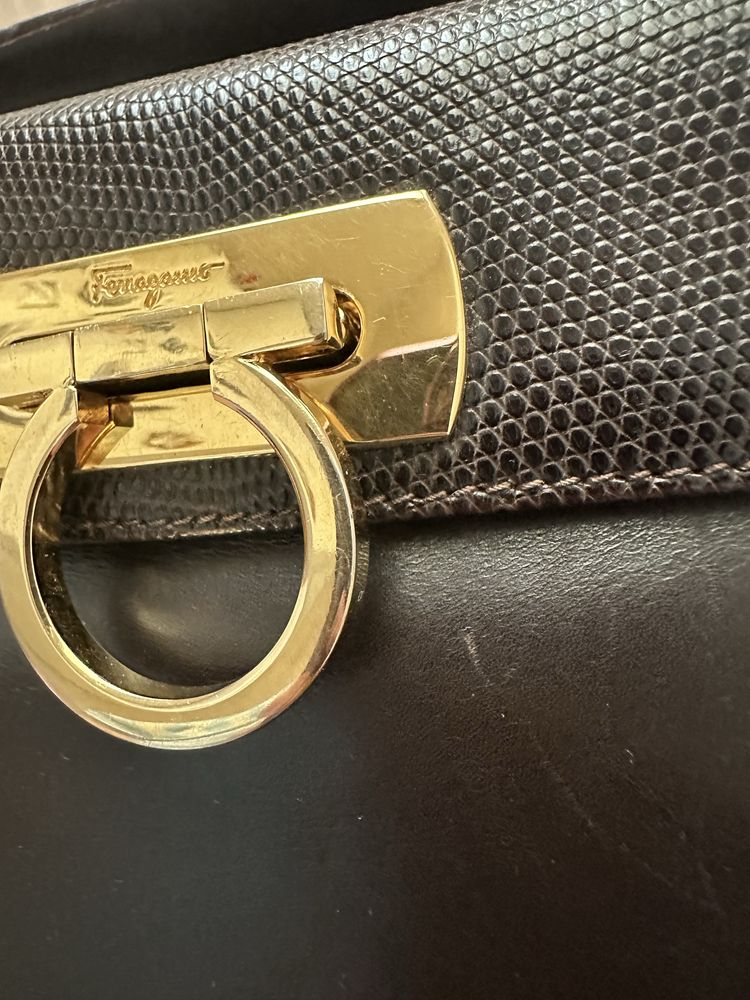 Оригинална чанта Salvatore Ferragamo Gancini