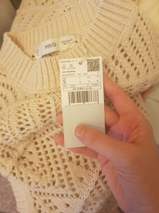 Rochie ajurata din tricot Mango S