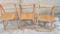 3 броя сгъваеми дървени столове