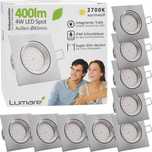 НОВИ! LED лунички 4W, 400 лумена, IP44, топло бяло, 83мм, 9 бр/к-кт