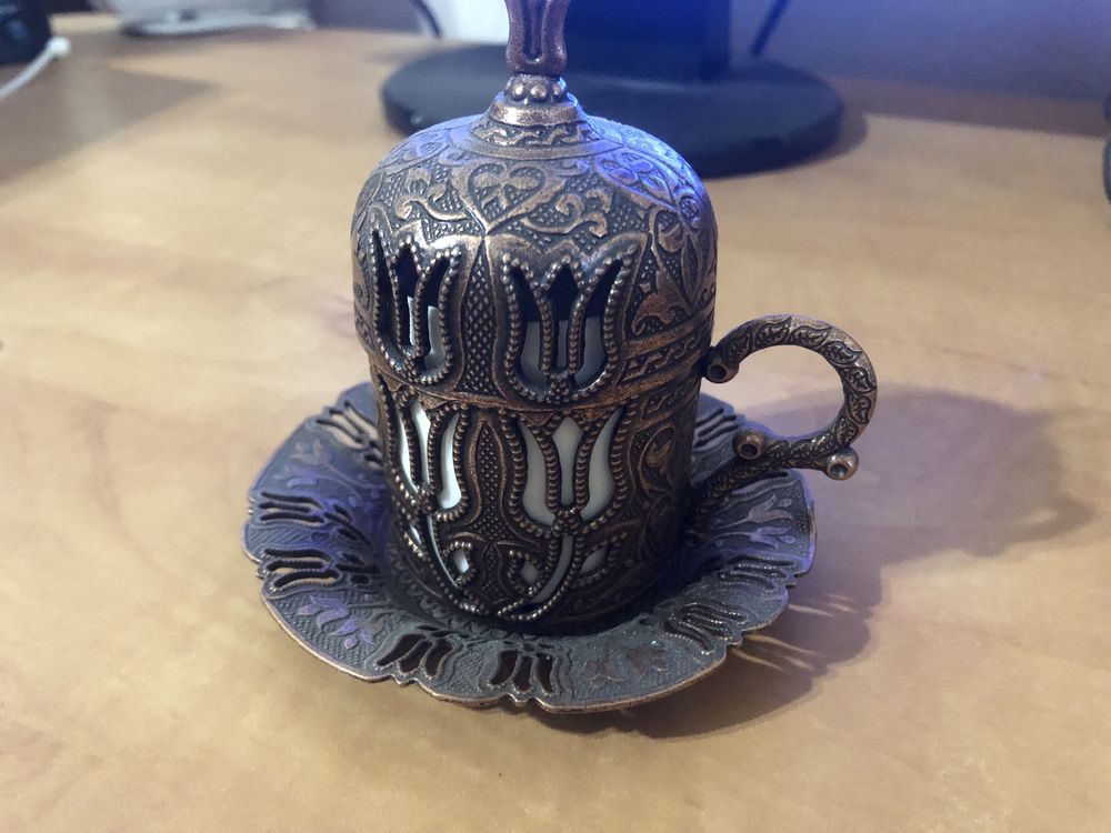 Медена чаша за чай или кафе руски стакан