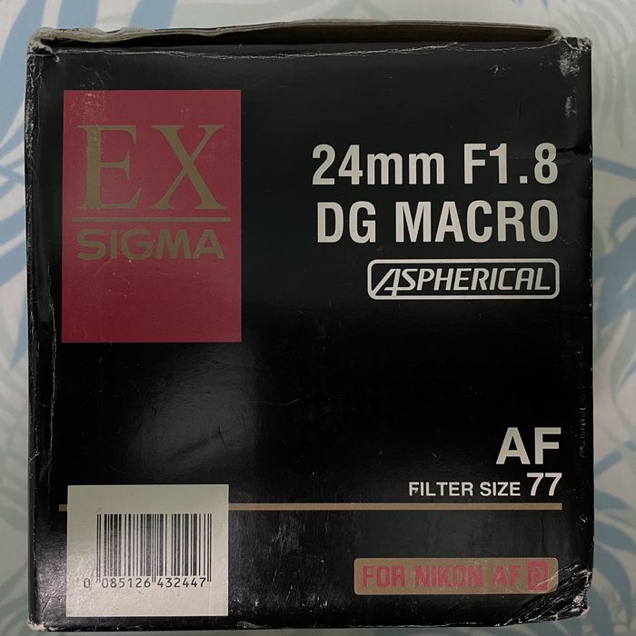 Sigma EX 24mm f1.4 nikon F nou