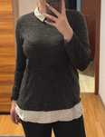 Bluza cu insertii de camasa