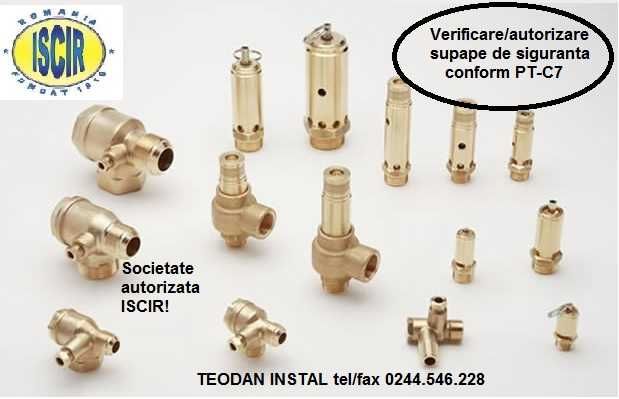 Servicii verificare si autorizare iscir supape de siguranta - anual