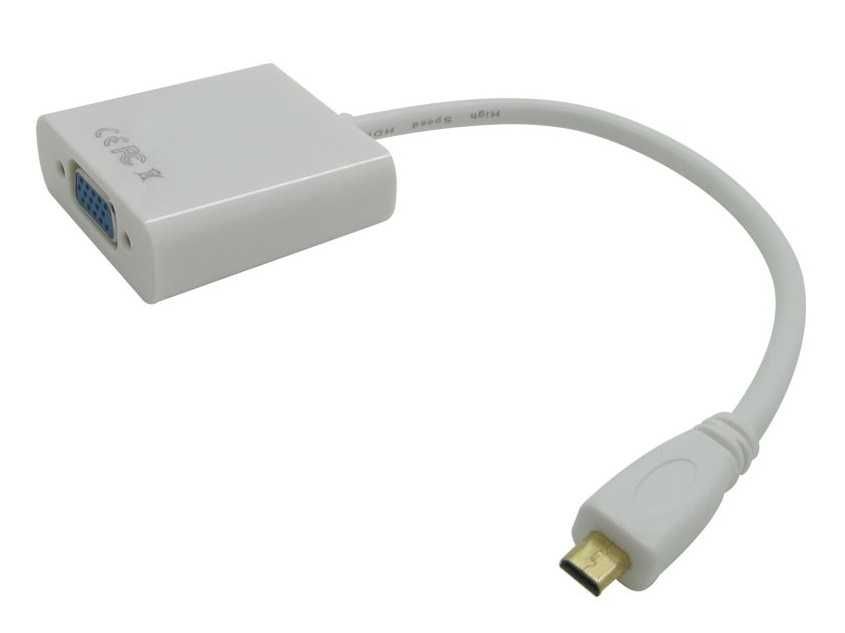 Переходник HDMI - VGA для проектора PS4 / адаптер VGA - HDMI micro