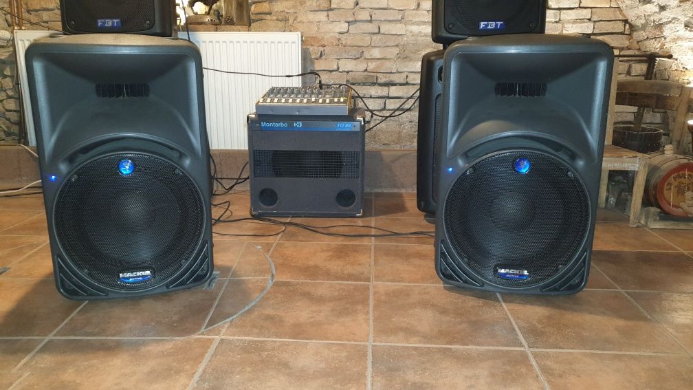 Boxe active Mackie Srm450v1 400w 12toli/mixer activ Soundcraft 600 2x3