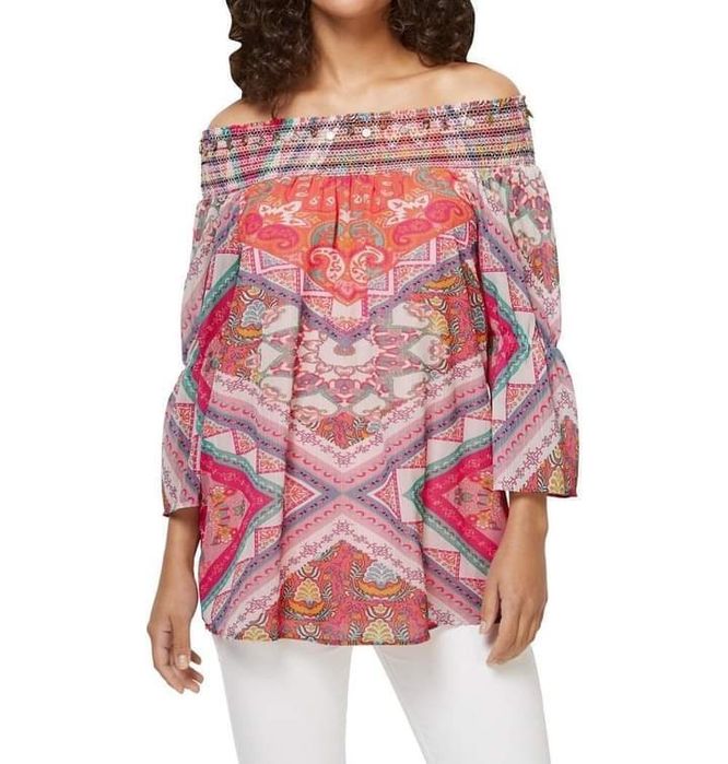 HEINE - блуза плаж Mode von Heine с паднало рамо - немачкаема материя