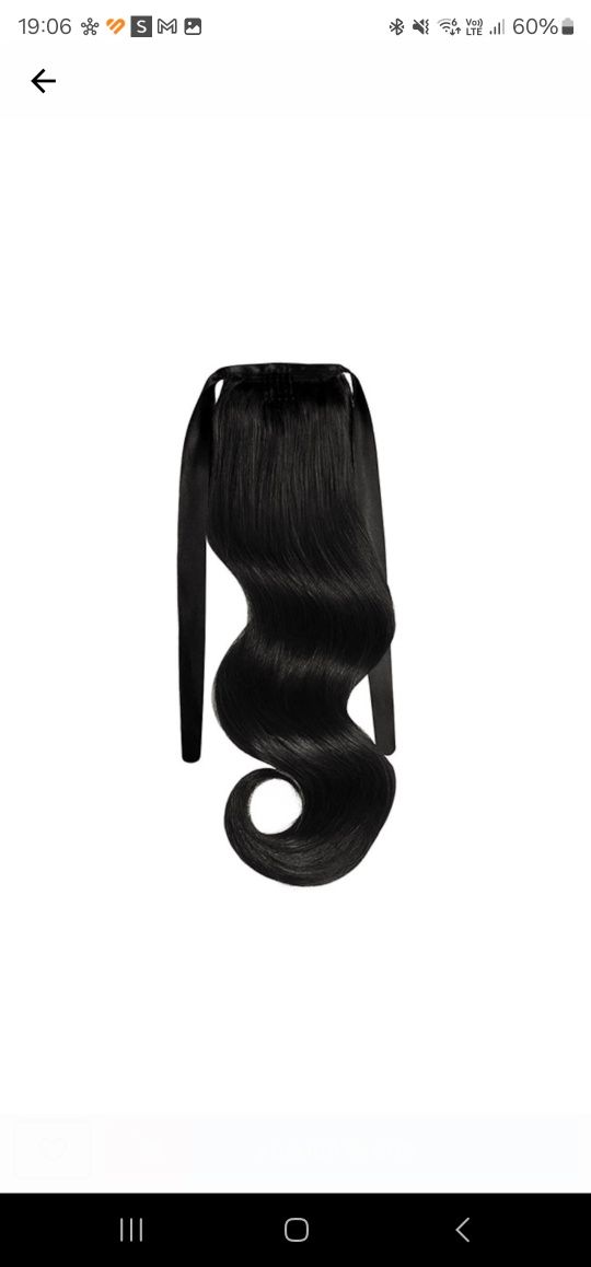 Vând Coada de Lux, Par Natural, Negru Natural, 60 cm BUENOBIA