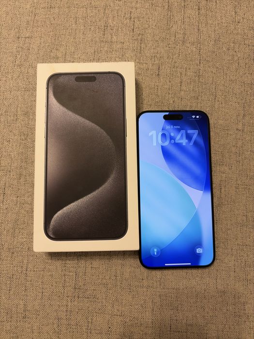 iphone 15 pro max 256gb black titanium, ca nou, ,baterie 93%