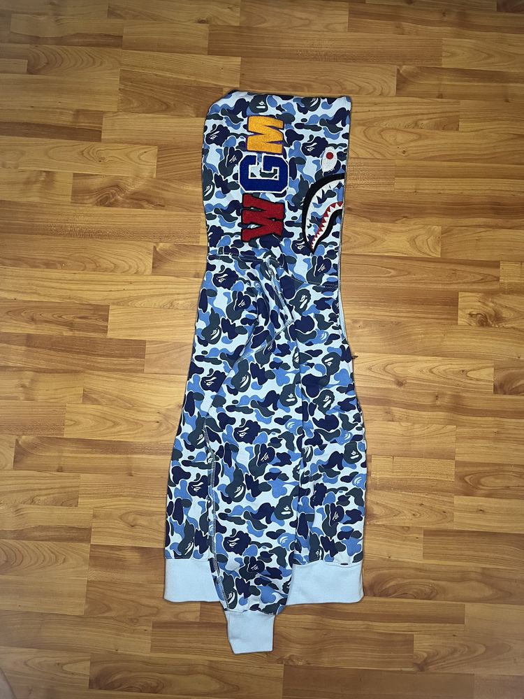 Hanorac BAPE Shark Baby Blue