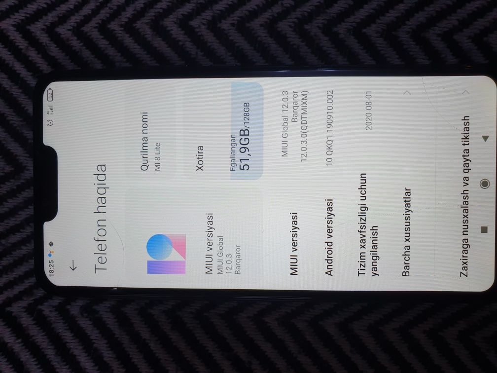 Mi 8 lite xolati zòr