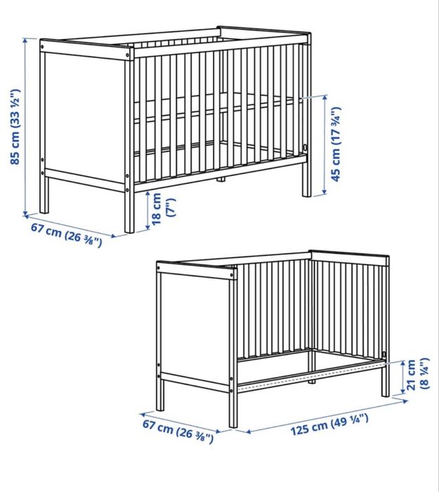Pătuț copil Ikea cu saltea inclusă