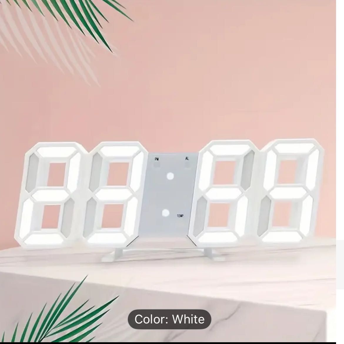 USB LED цифров часовник с бяла светлина – стилен и тих за дома и офиса