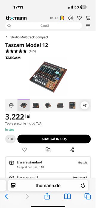 Tascam Model 12 Mixer efecte studio integistrare