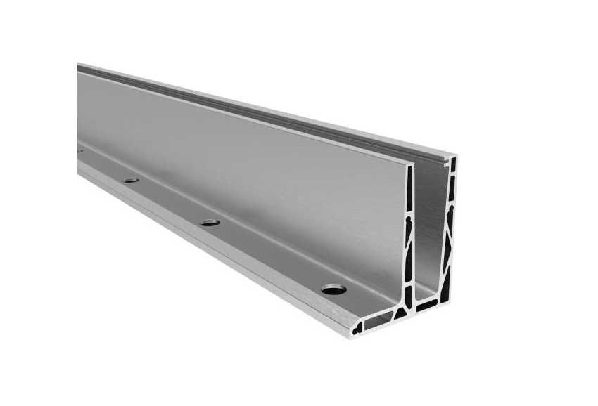 Profil Aluminiu Eloxat / Negru pentru Balustrada de Sticla + Fixare