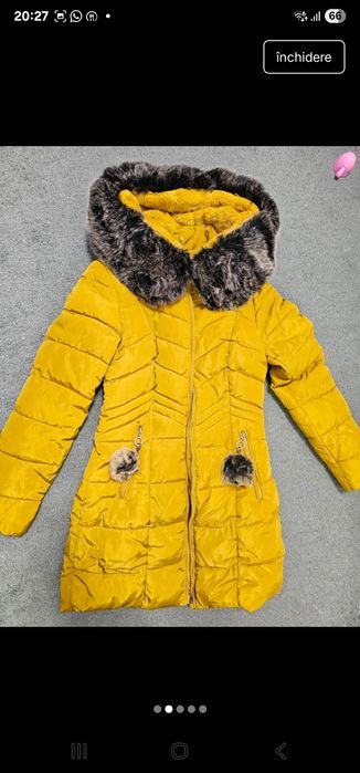 Geaca cu guler blanita xs