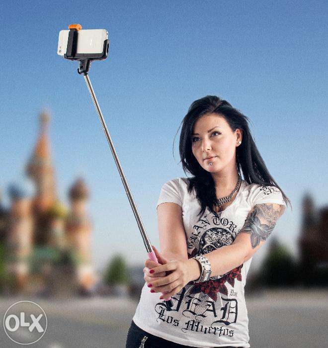 Selfie stick monopod cu buton in maner bluetooth