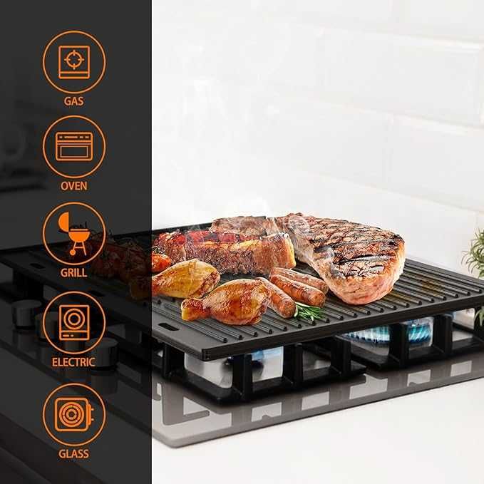 Plita Fontă 48,5x40cm, universală  gaz, cărbune