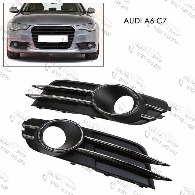 Grile proiectoare/ACC bara crom Audi A6 4G